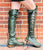 'Clockwork Fairy' Knee High Boots in Dark Forest Green for Pre Order