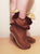 'Peter Pan Slippers' in Tan with Gold for Pre Order