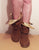 'Peter Pan Slippers' in Tan with Gold for Pre Order
