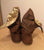 'Peter Pan Slippers' in Tan with Gold for Pre Order
