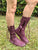 Plum Leather Ankle Boots
