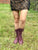 Plum Leather Ankle Boots