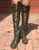 'Clockwork Fairy' Knee High Boots in Dark Forest Green for Pre Order