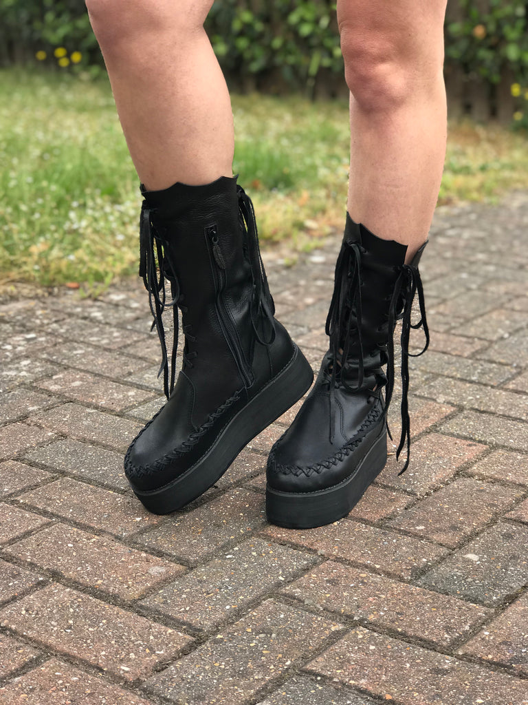 Women Ankle Boots Platform Creepers