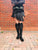 Black Leather Victorian Gipsy Dharma knee high boots for Pre Order