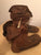 'Peter Pan Slippers' in Tan with Gold for Pre Order