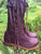 'Clockwork Fairy' Ankle Boots in Plum for Pre Order