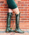 'Clockwork Fairy' Knee High Boots in Dark Forest Green for Pre Order