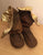 'Peter Pan Slippers' in Tan with Gold for Pre Order