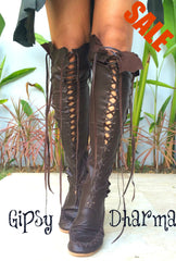Dark Brown Knee High Boots for Pre Order