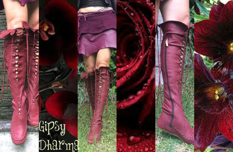 Maroon Ankle Boots