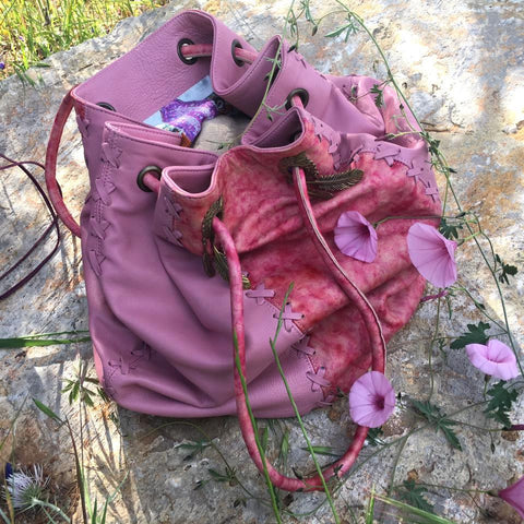 'Romance Never Dies' String Hand Bag and Rucksack