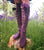 Plum Knee High Boots for Pre Order