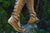 Gipsy Dharma Leather boots for women in tan with brown lacing